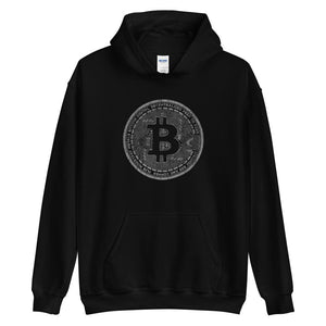 Distressed Bitcoin Coin Hoodie - Bitcoin Merch