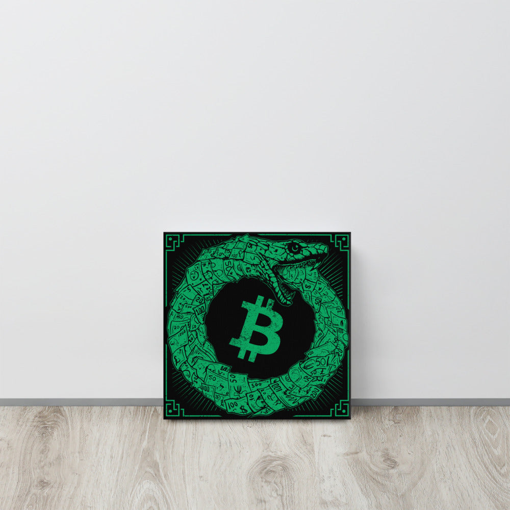 Infinite Fiat Money Regress Bitcoin Canvas - Bitcoin Print - Bitcoin Merch