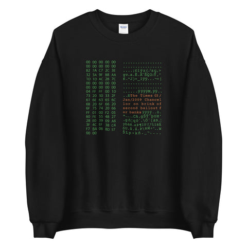 Genesis Block Unisex Bitcoin Sweatshirt