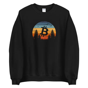 Vintage Bitcoin Sunset Unisex Sweatshirt - Bitcoin Merch