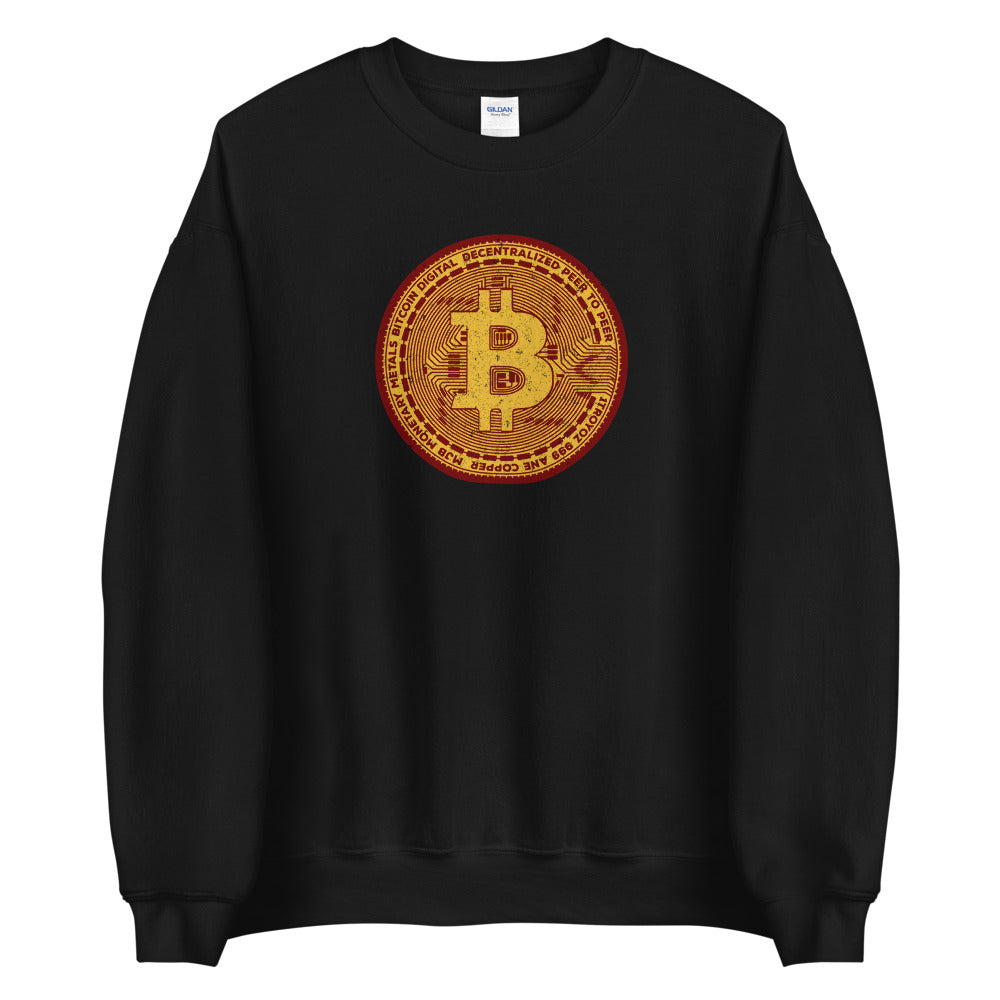 BTC Coin Unisex Bitcoin Sweatshirt - Bitcoin Merch - Hodl