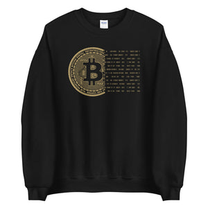 Gold Bitcoin Bits Sweatshirt