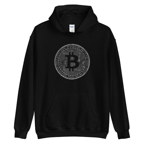 Distressed Bitcoin Coin Hoodie - Bitcoin Merch