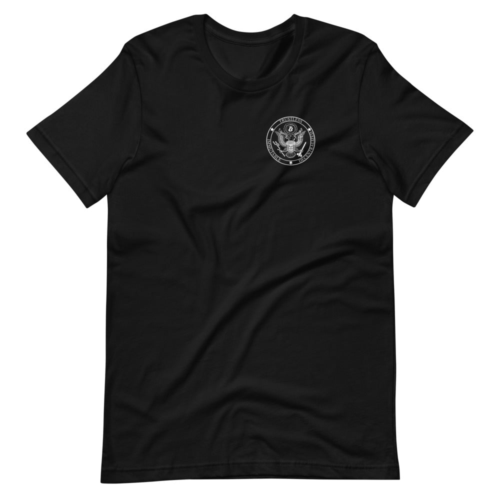 BTC Chest Badge T-Shirt With Vires In Numeris Back Design