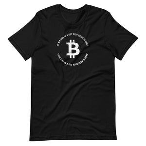 Vintage Get Rich Quick Bitcoin T-Shirt - Bitcoin Merchandise