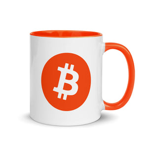 Orange Bitcoin Symbol Magic Mug - 11 oz. - Bitcoin Mug - Bitcoin Merchandise