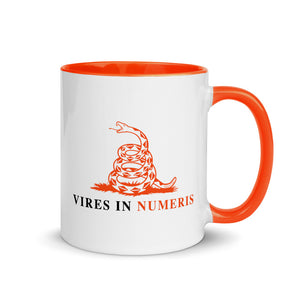 Vires In Numeris Orange Colored Bitcoin Mug - 11 oz. - Self Sovereignty