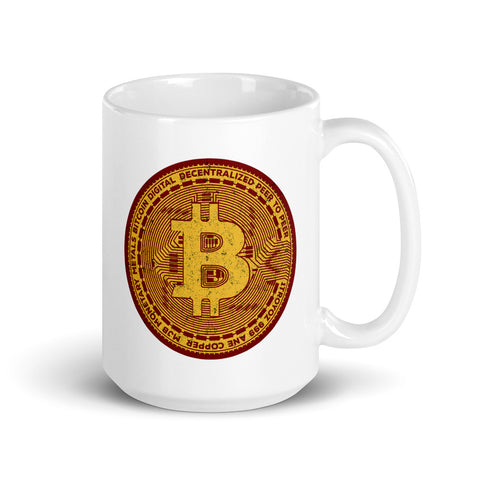 Bitcoin Coin Coffee Mug - Bitcoin Merchandise - Coffee & Tea