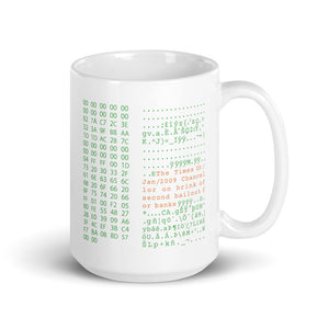 Genesis Block Bitcoin Mug - Bitcoin Merchandise - BTC Coffee and Tea Mug
